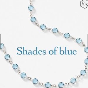 Swarovski Crystal Chanelle necklace in aqua for Touchstone Crystal BNIB